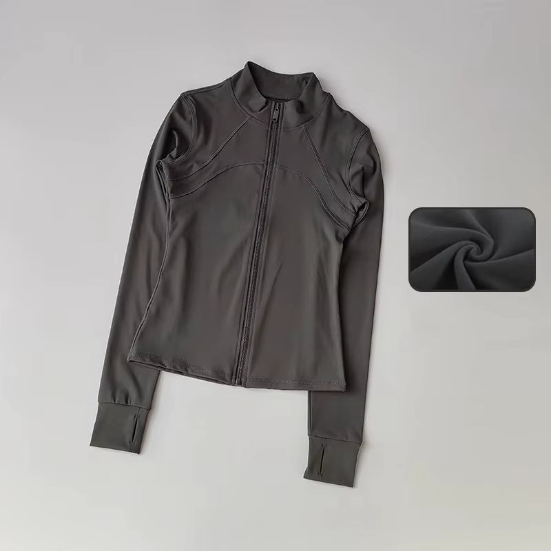 Yoga Suit Women High - End Standing Collar Long Sleeved Sports Jacket - Vantage Sports Gear