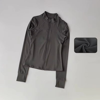 Yoga Suit Women High - End Standing Collar Long Sleeved Sports Jacket - Vantage Sports Gear