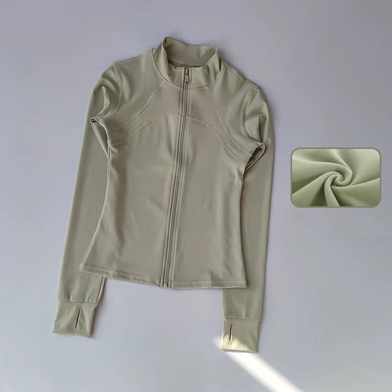 Yoga Suit Women High - End Standing Collar Long Sleeved Sports Jacket - Vantage Sports Gear