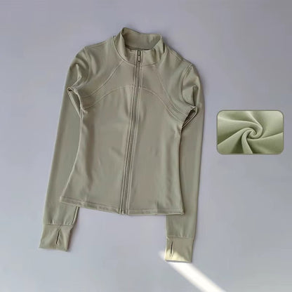 Yoga Suit Women High - End Standing Collar Long Sleeved Sports Jacket - Vantage Sports Gear