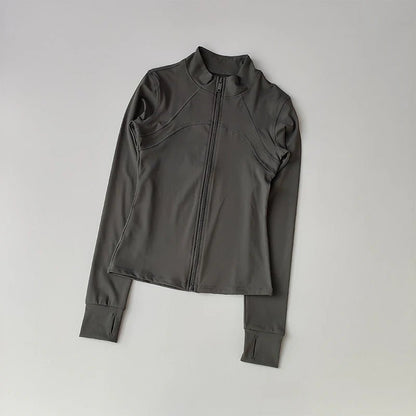 Yoga Suit Women High - End Standing Collar Long Sleeved Sports Jacket - Vantage Sports Gear