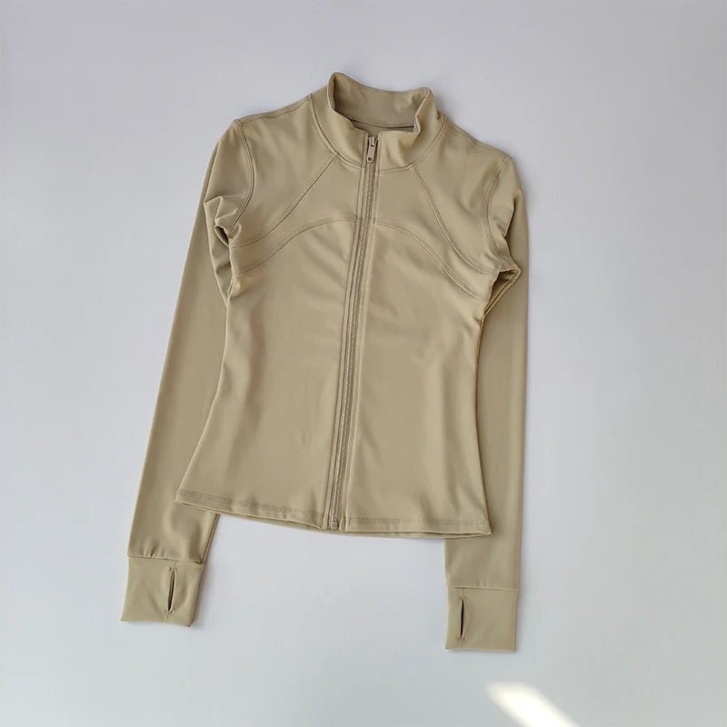 Yoga Suit Women High - End Standing Collar Long Sleeved Sports Jacket - Vantage Sports Gear