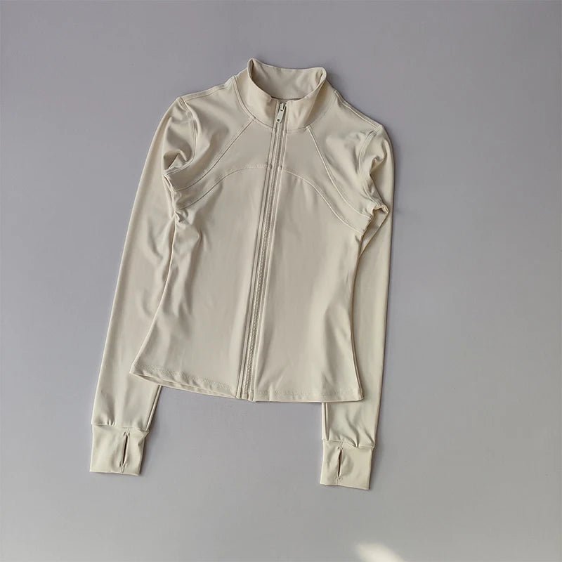 Yoga Suit Women High - End Standing Collar Long Sleeved Sports Jacket - Vantage Sports Gear