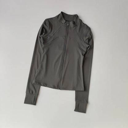 Yoga Suit Women High - End Standing Collar Long Sleeved Sports Jacket - Vantage Sports Gear