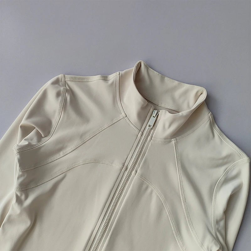Yoga Suit Women High - End Standing Collar Long Sleeved Sports Jacket - Vantage Sports Gear