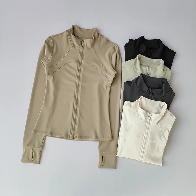 Yoga Suit Women High - End Standing Collar Long Sleeved Sports Jacket - Vantage Sports Gear