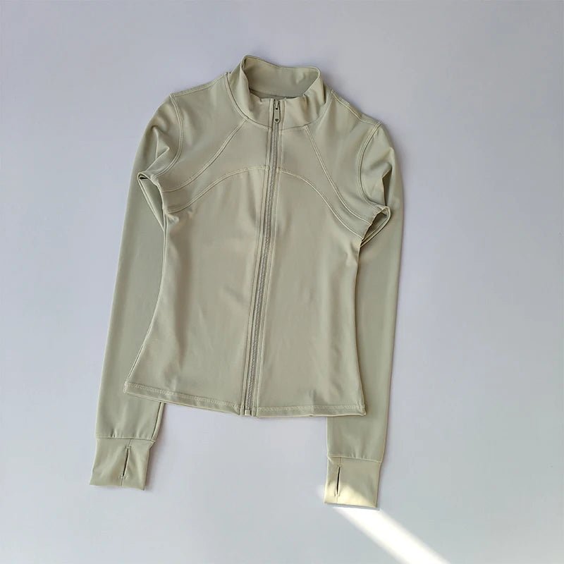 Yoga Suit Women High - End Standing Collar Long Sleeved Sports Jacket - Vantage Sports Gear