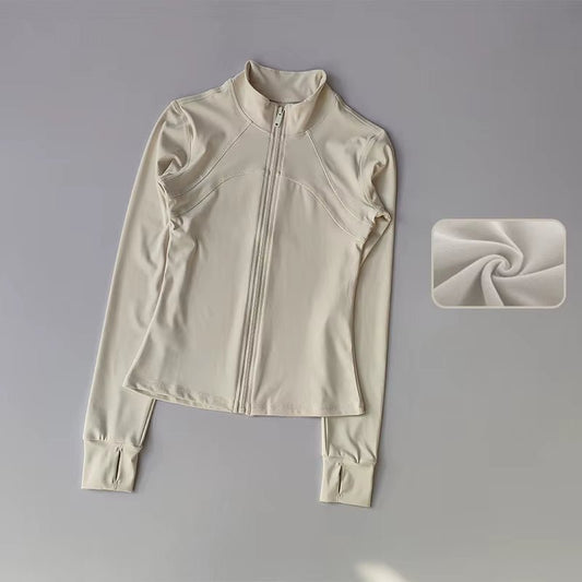 Yoga Suit Women High - End Standing Collar Long Sleeved Sports Jacket - Vantage Sports Gear